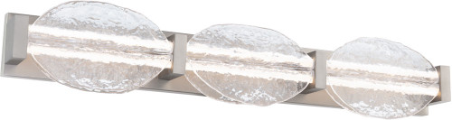 Modern Forms WS-8536-BN Deco Modern Electroplated Brushed Nickel LED 3-Light Bath Light Fixture