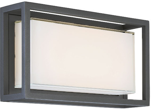 Modern Forms WS-W73614-BZ Framed Modern Bronze LED Outdoor Lamp Sconce