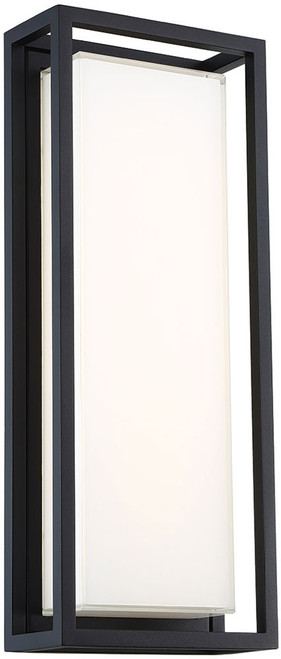 Modern Forms WS-W73620-BK Framed Contemporary Black LED Outdoor Wall Lamp