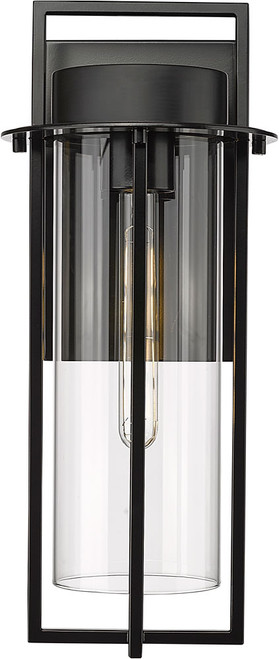 Millennium 10511-PBK Russell Contemporary Powder Coated Black 19" Outdoor Wall Light Sconce