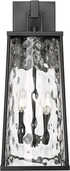 Millennium 10602-PBK Dutton Modern Powder Coated Black 24" Outdoor Wall Sconce Lighting