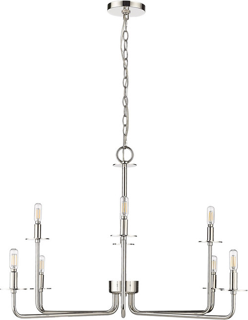 Millennium 12508-PN Marceline Contemporary Polished Nickel Chandelier Light