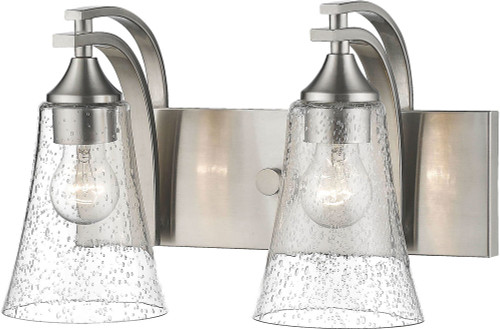 Millennium 1492-SN Natalie Contemporary Satin Nickel 2-Light Lighting For Bathroom