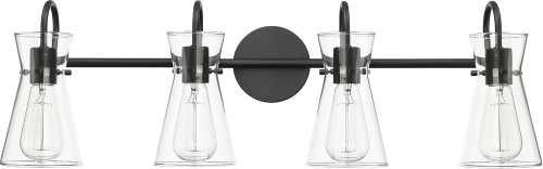 Millennium 21004-MB Camellia Modern Matte Black 4-Light Bathroom Lighting