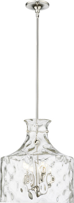Millennium 22604-PN Santorini Modern Polished Nickel Hanging Lamp