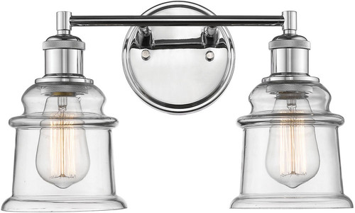 Millennium 2342-CH Contemporary Chrome 2-Light Bathroom Wall Sconce