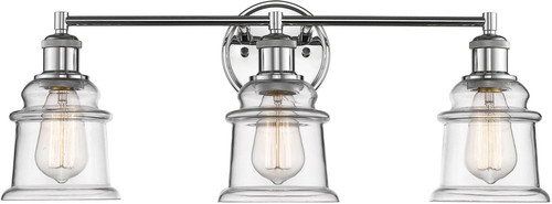 Millennium 2343-CH Contemporary Chrome 3-Light Bathroom Light Sconce