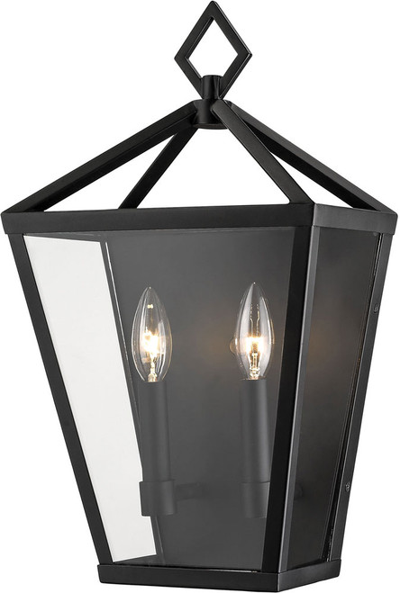 Millennium 2531-PBK Arnold Powder Coat Black Outdoor 18" Wall Mounted Lamp