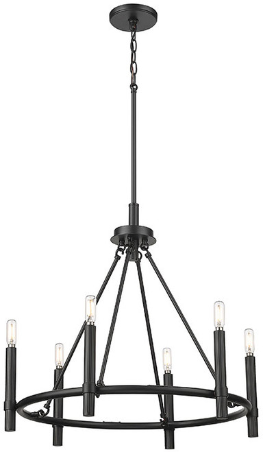 Millennium 25656-MB Skyva Contemporary Matte Black Ceiling Chandelier