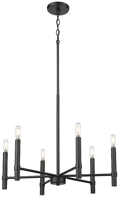 Millennium 25606-MB Skyva Contemporary Matte Black Chandelier Light