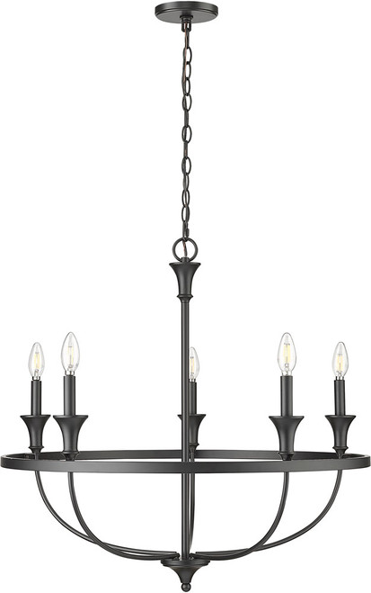 Millennium 28005-MB Emery Contemporary Matte Black Ceiling Chandelier