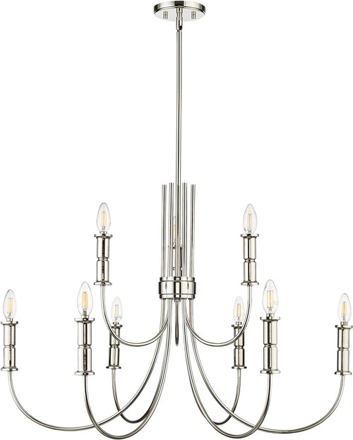 Millennium 29209-PN Potiss Modern Polished Nickel Ceiling Chandelier