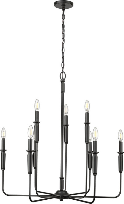 Millennium 29309-MB Savanne Modern Matte Black Chandelier Lighting