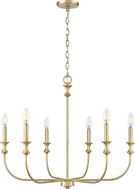 Millennium 29506-VB Savanne Modern Vintage Brass Hanging Chandelier
