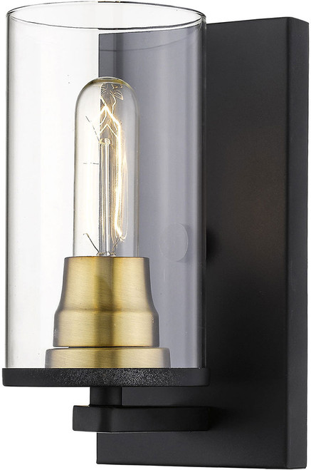 Millennium 3491-MB/HBZ Burbank Contemporary Matte Black and Heirloom Bronze Wall Lamp