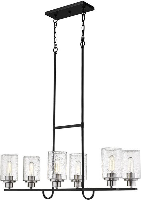 Millennium 3506-MB/BN Clifton Contemporary Matte Black and Brushed Nickel Island Lighting