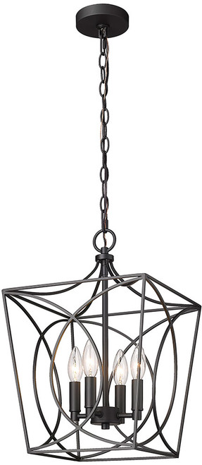 Millennium 4001-MB Tracy Modern Matte Black 12" Foyer Lighting Fixture