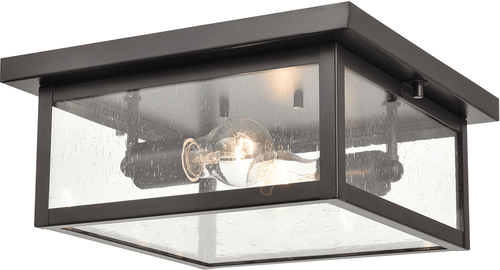 Millennium 4122-PBZ Evanton Powder Coat Bronze Outdoor Flush Mount Ceiling Light Fixture