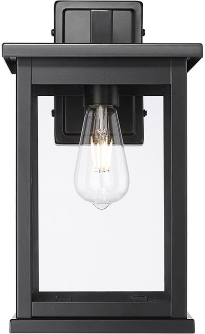 Millennium 4126-PBK Bowton II Powder Coated Black 8.5" Exterior Wall Lamp