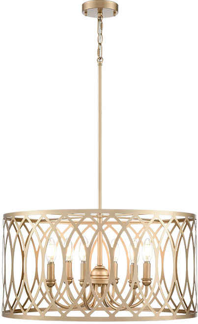 Millennium 42106-PMG Arelyn Contemporary Painted Modern Gold 23" Drum Lighting Pendant