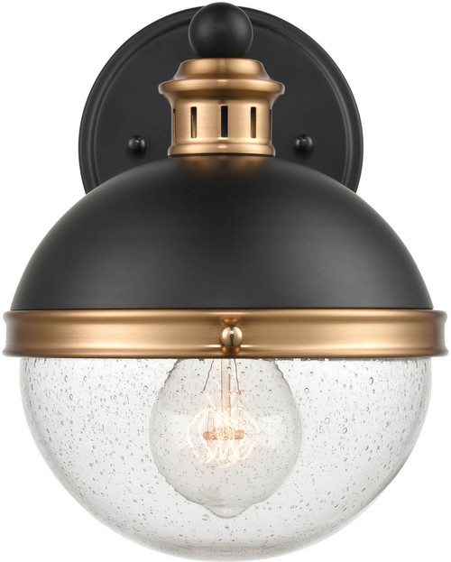 Millennium 4251-MB/AB Ellmira Contemporary Matte Black/ Aged Brass Wall Sconce