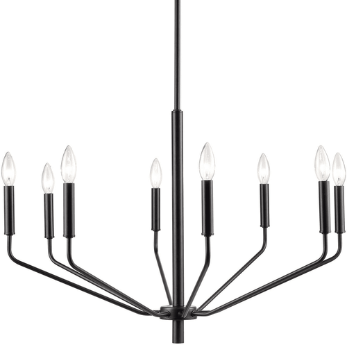 Millennium 8168-MB Laurell Modern Matte Black 30" Chandelier Lamp