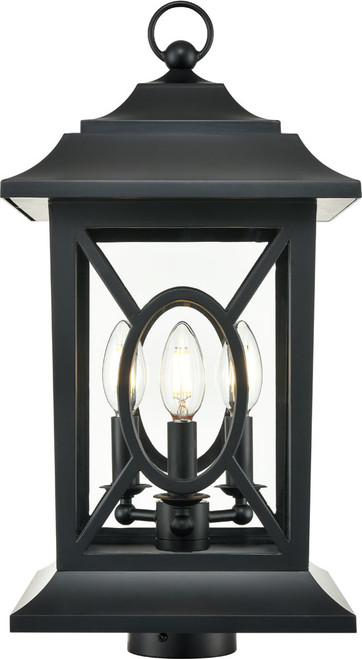 Millennium 85105-PBK Allbert Powder Coated Black Exterior Post Light