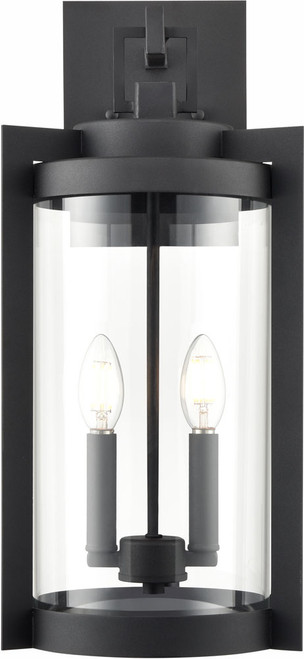 Millennium 91522-TBK Ellway Modern Textured Black Exterior Lighting Sconce