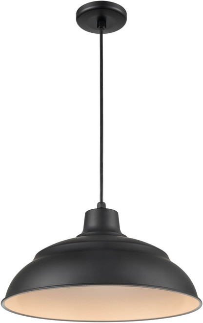 Millennium LEDRWHC17-SB R Series Vintage Satin Black LED 17" Outdoor Pendant Light