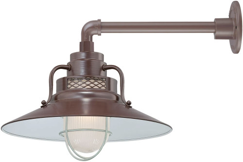 Millennium RRRS14-ABR-GOOSENECK R Series Retro Architectural Bronze 14" Exterior Wall Lighting