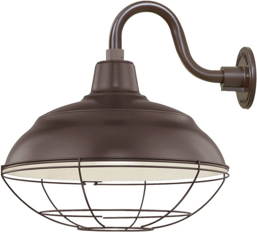 Millennium RWHS17-ABR-GOOSENECK R Series Retro Architectural Bronze 17" Outdoor Wall Sconce