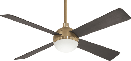 Minka Aire F623L-BBR/SBR Orb Contemporary Soft Brass LED 54" Home Ceiling Fan