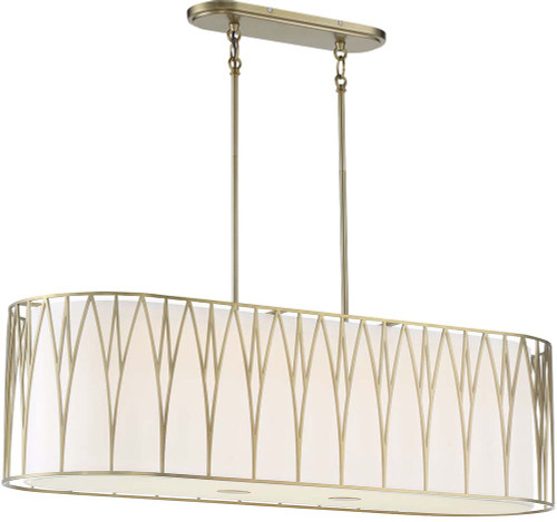 Minka Lavery 1087-695-L Regal Terrace Contemporary Soft Brass LED Kitchen Island Light Fixture