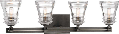 Minka Lavery 2734-709 Graham Avenue Smoked Iron And Brushed Nickel 4-Light Bathroom Light Sconce