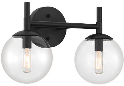 Minka Lavery 2792-66A Auresa Modern Coal 2-Light Bathroom Light Fixture