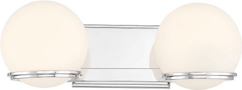 Minka Lavery 2842-77-L Hollywood Nights Modern Chrome LED 2-Light Bathroom Lighting