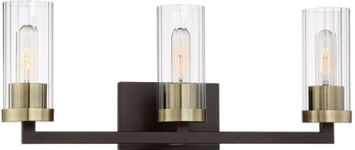 Minka Lavery 3043-560 Ainsley Court Contemporary Aged Kinston Bronze 3-Light Bath Lighting