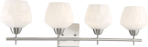Minka Lavery 3174-84 Camrin Modern Brushed Nickel 4-Light Bathroom Vanity Light