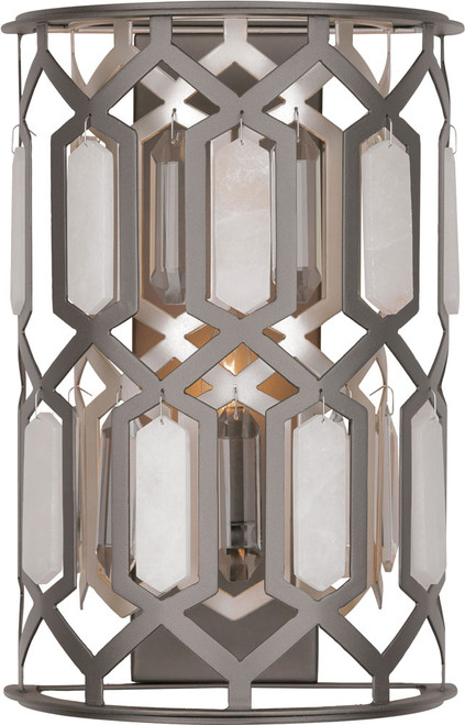 Minka Lavery 3582-795 Hexly Contemporary Coal / Brass Lamp Sconce
