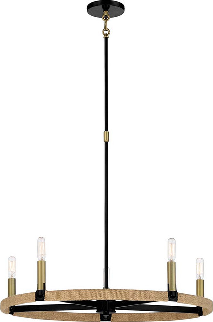 Minka Lavery 3865-726 Windward Passage Modern Coal And Soft Brass Ceiling Chandelier