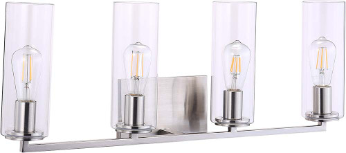 Minka Lavery 4044-84 Acacia Contemporary Brushed Nickel 4-Light Bathroom Light Sconce