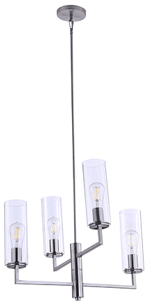 Minka Lavery 4045-84 Acacia Contemporary Brushed Nickel 24" Ceiling Chandelier