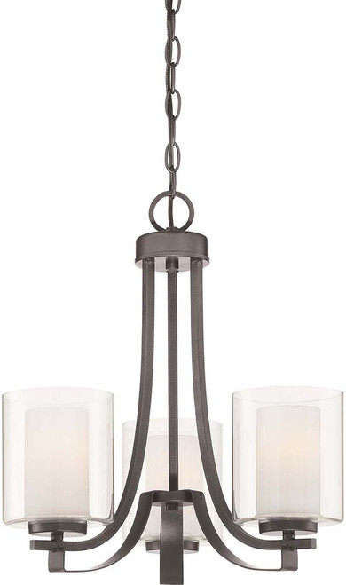 Minka Lavery 4103-172 Parsons Studio Smoked Iron Mini Ceiling Chandelier