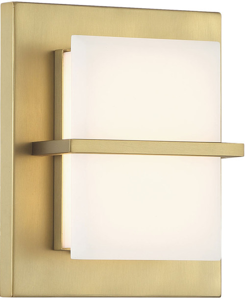 Minka Lavery 432-695-L Tarnos Contemporary Soft Brass LED 8" Wall Light Sconce