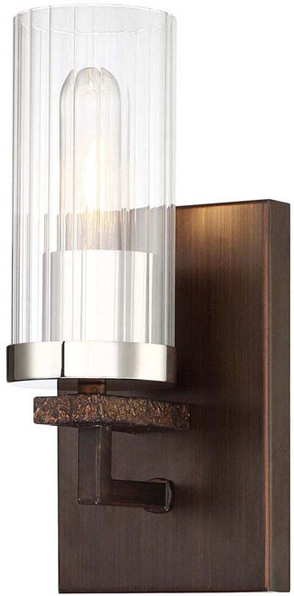 Minka Lavery 4601-101 Maddox Roe Iron Ore with Gold Dust Highlights Wall Lamp