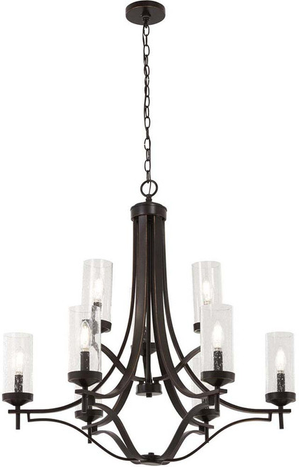 Minka Lavery 4659-579 Elyton Downton Bronze with Gold Highlights Ceiling Chandelier