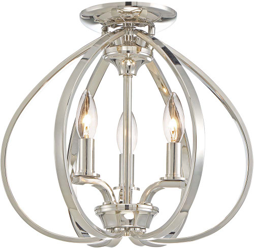 Minka Lavery 4983-613 Tilbury Modern Polished Nickel Ceiling Lighting