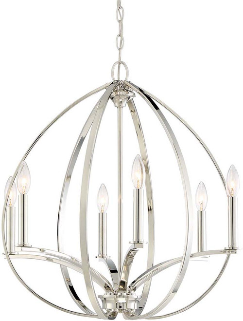 Minka Lavery 4986-613 Tilbury Contemporary Polished Nickel Drop Ceiling Light Fixture