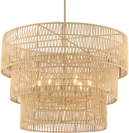 Minka Lavery 5046-695 Bungalow Heaven Modern Soft Brass 32" Pendant Light Fixture