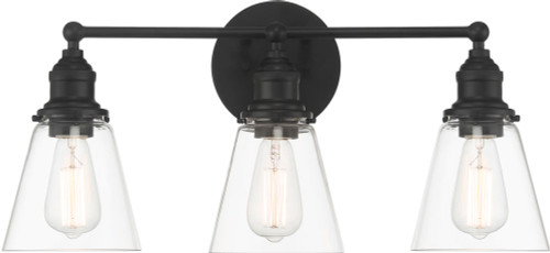 Minka Lavery 5683-66A Barwell Coal Black 3-Light Bathroom Vanity Light Fixture